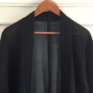 Sheer Woven Haori Jacket in Navy